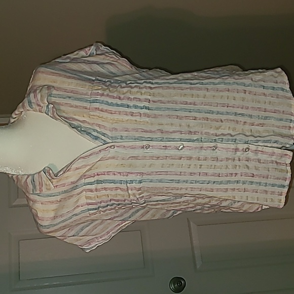 🍀Lucky Brand 🍀 breezy tie back button up shirt - Picture 1 of 7